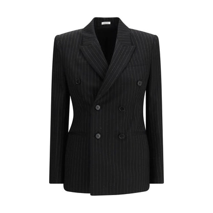 Blazer di lana nero Alexander McQueen