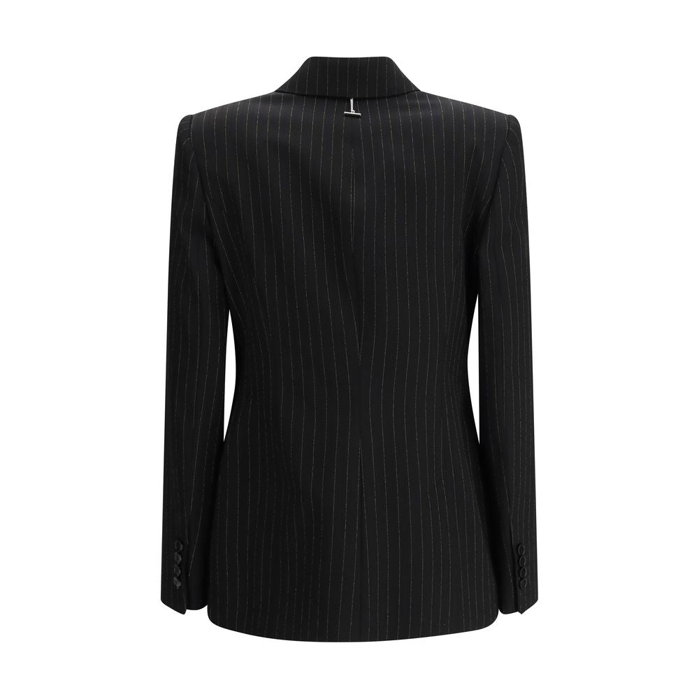 Blazer di lana nero Alexander McQueen
