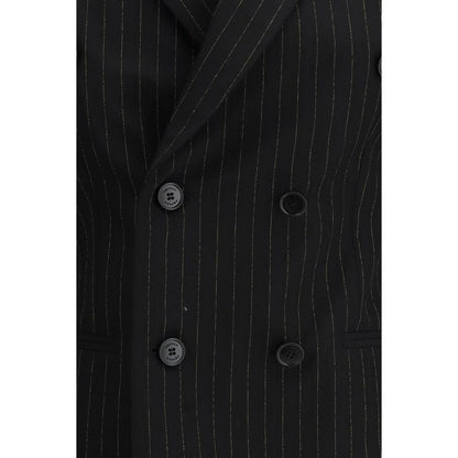 Blazer di lana nero Alexander McQueen