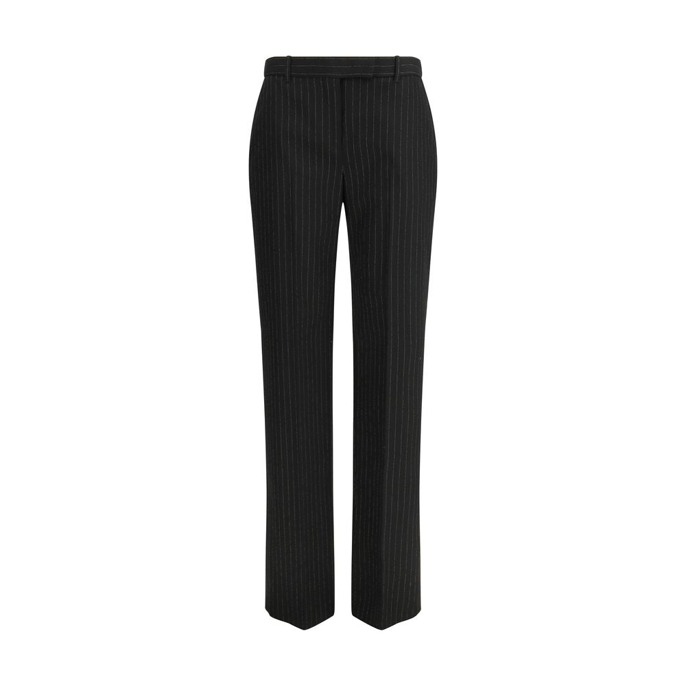 Pantalon de ville en laine noir Alexander McQueen