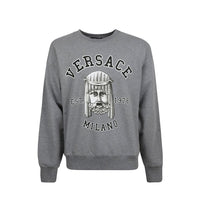 Felpa Versace in cotone grigio