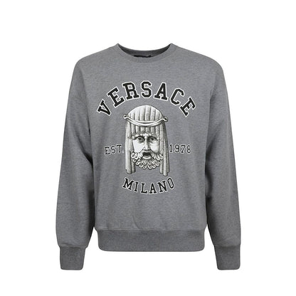 Felpa Versace in cotone grigio