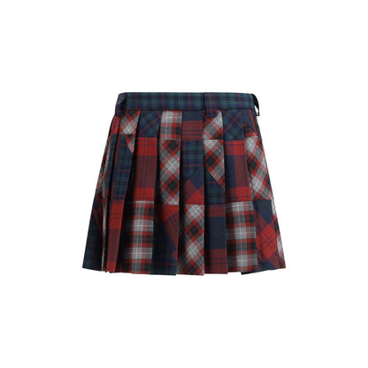 Minigonna Miu Miu in lana fleece multicolore