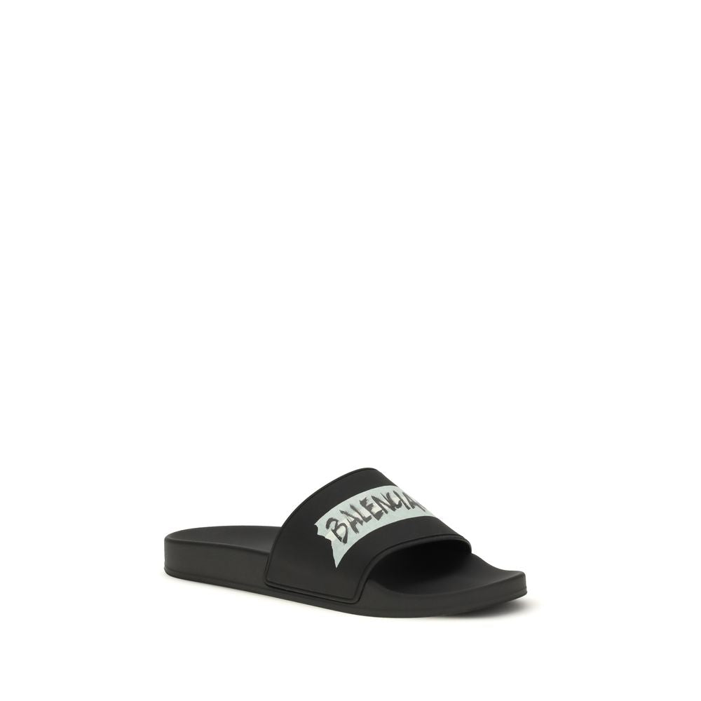 Balenciaga Sandali Neri in Gomma