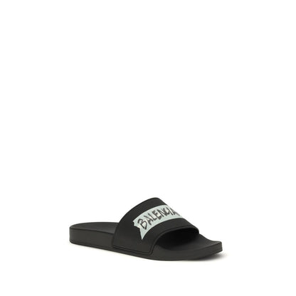 Balenciaga Sandali Neri in Gomma