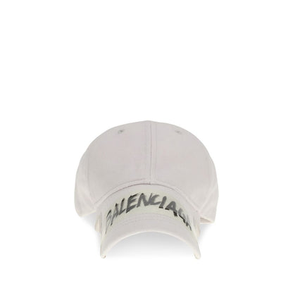 Cappellino Balenciaga in cotone bianco (Berretto da baseball)
