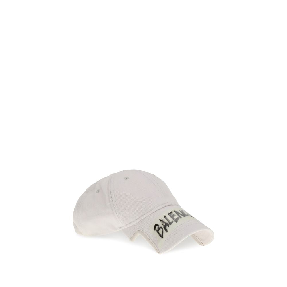 Cappellino Balenciaga in cotone bianco (Berretto da baseball)