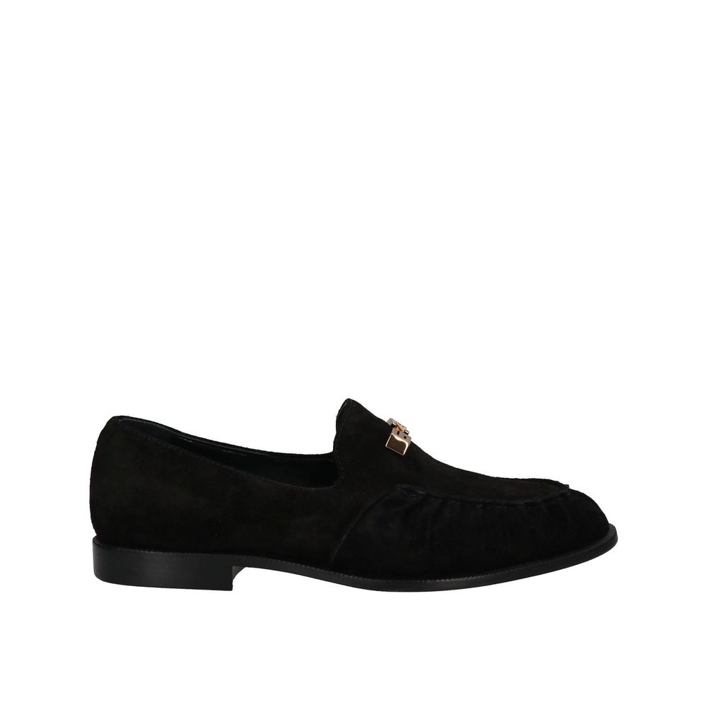 Mocassins à enfiler en cuir de veau noir Giuseppe Zanotti