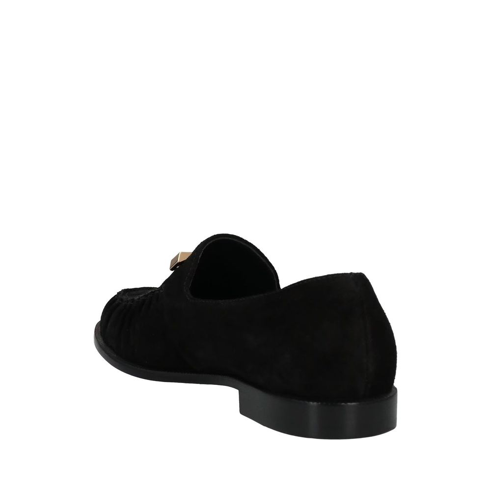Mocassins à enfiler en cuir de veau noir Giuseppe Zanotti