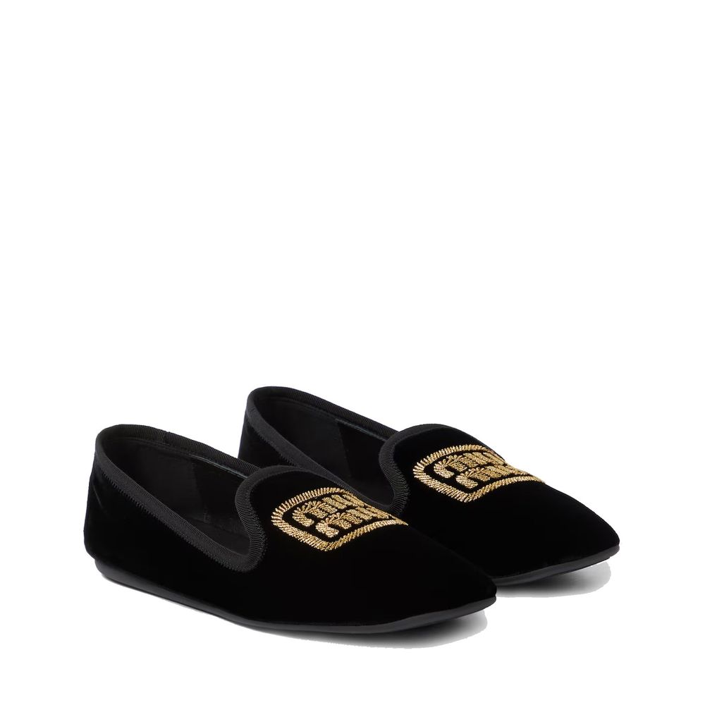Miu Miu Ballerine in tessuto nere