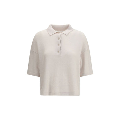 Polo en cachemire beige Allude