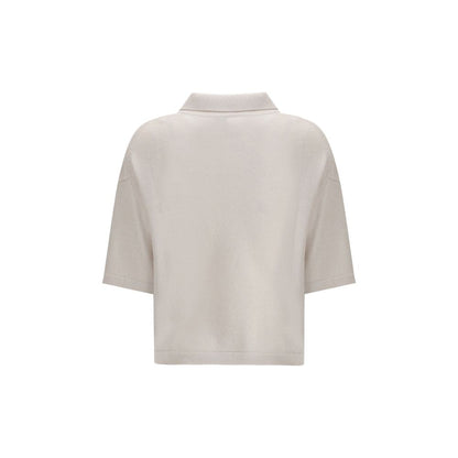Polo en cachemire beige Allude