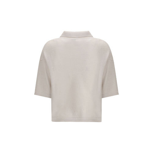 Allude Beige Kasjmier Poloshirt