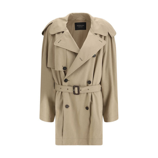 Trench Balenciaga in cotone beige