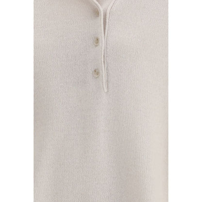 Polo en cachemire beige Allude