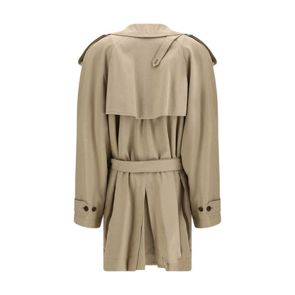 Trench-coat en coton beige Balenciaga