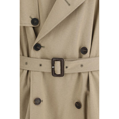 Trench-coat en coton beige Balenciaga