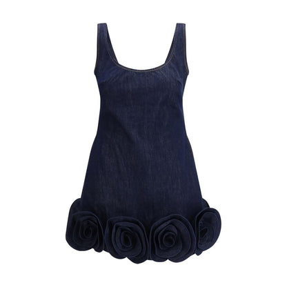 Abito casual Self-Portrait in cotone blu