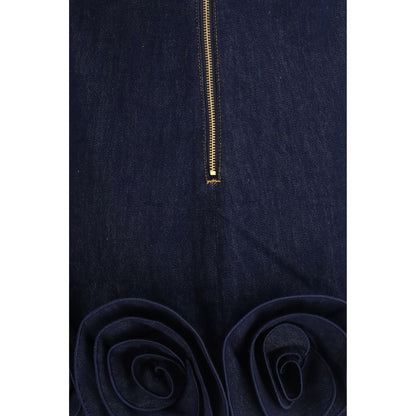 Abito casual Self-Portrait in cotone blu
