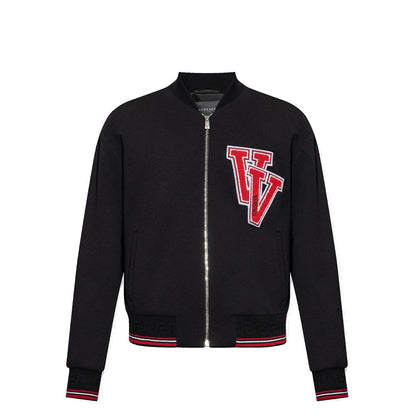 Bomber Versace in lana vergine nero