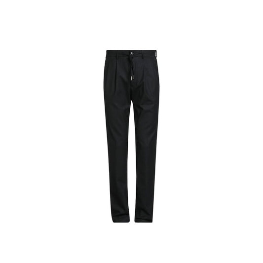 Herno Pantaloni Casual Neri in Elastan