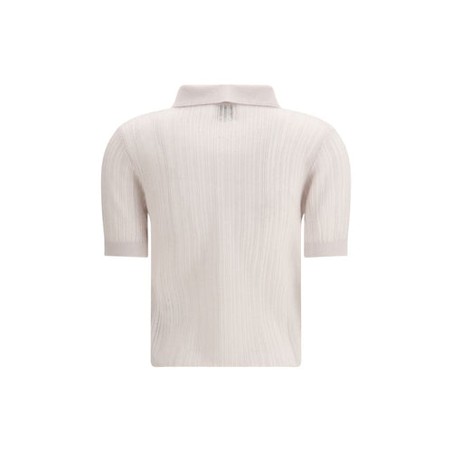 Allude beige kasjmiertrui met korte mouwen