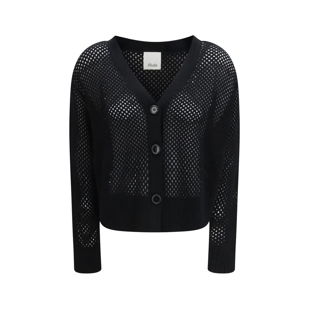 Cardigan en Laine Polaire Noire Allude