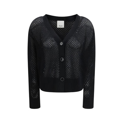 Cardigan en Laine Polaire Noire Allude