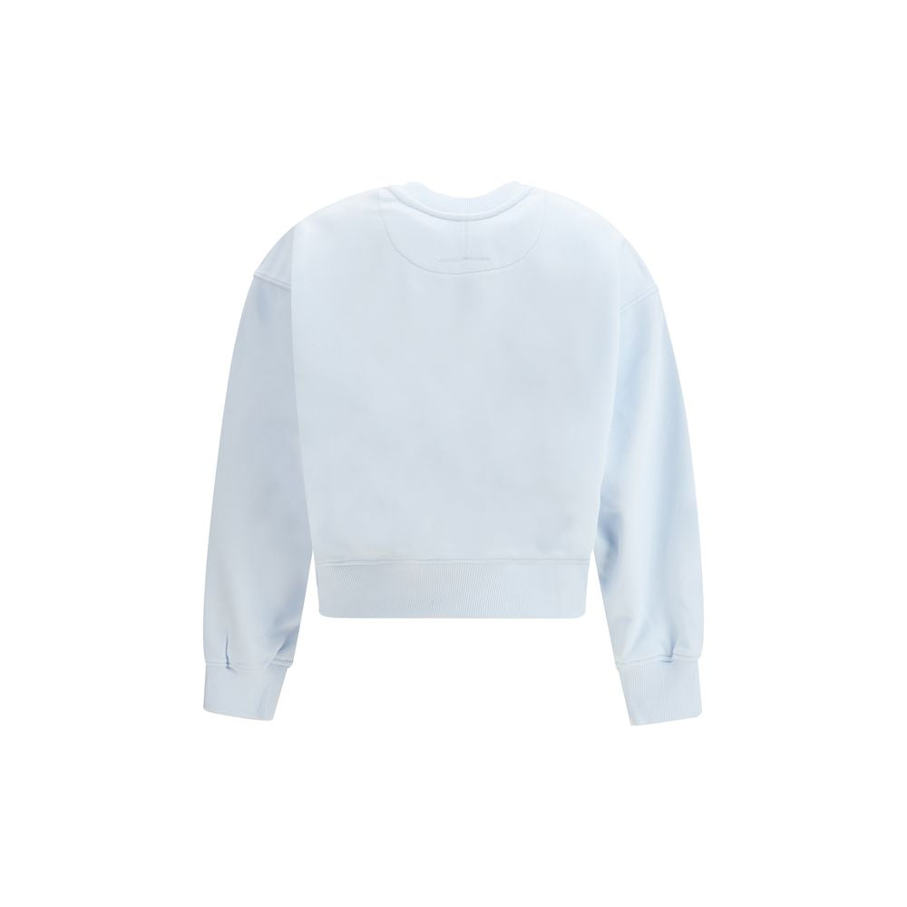 Felpa in cotone blu Alexander McQueen