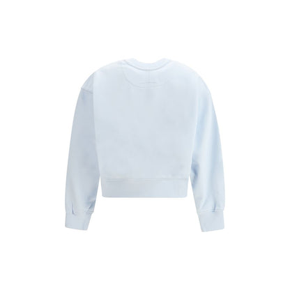Felpa in cotone blu Alexander McQueen