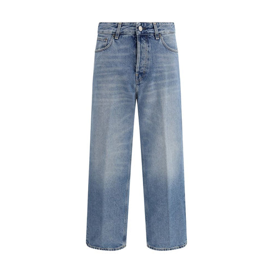 Haikure Jeans Boyfriend in Cotone Blu