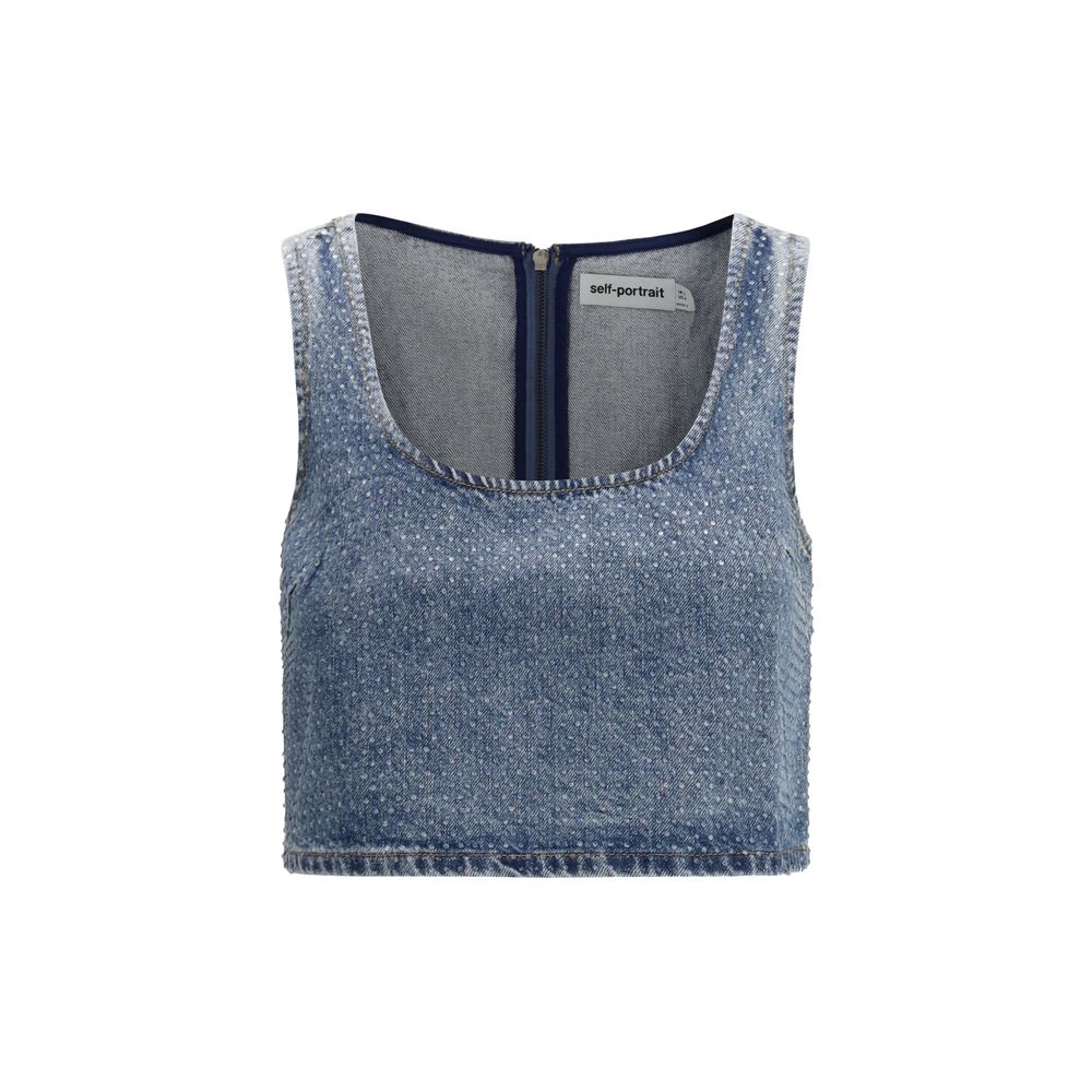 Chemise en jean bleue Self-Portrait