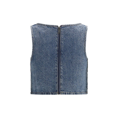 Camicia in denim blu Self-Portrait