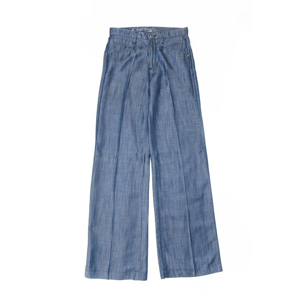 Pantalon en verre bleu gaz