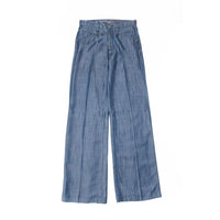 Pantalon en verre bleu gaz