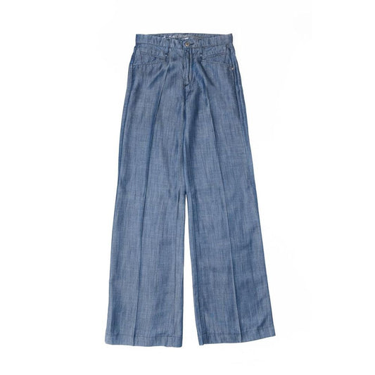 Pantaloni in vetro blu gas
