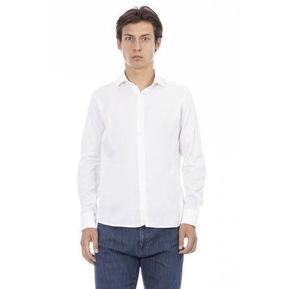 T-Shirt a Maniche Lunghe Baldinini Trend in Cotone Bianco