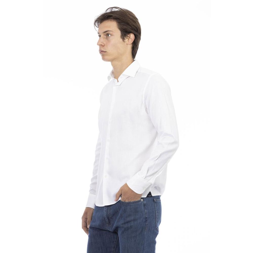 T-Shirt a Maniche Lunghe Baldinini Trend in Cotone Bianco