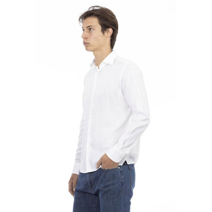 T-Shirt a Maniche Lunghe Baldinini Trend in Cotone Bianco