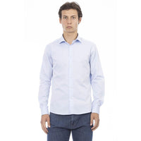 Baldinini Trend Blue Cotton Long Sleeve T-Shirt