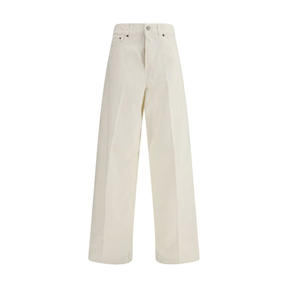 Jean coupe droite en coton blanc Haikure