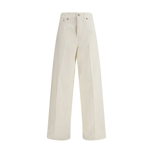 Haikure Jeans Dritti in Cotone Bianco