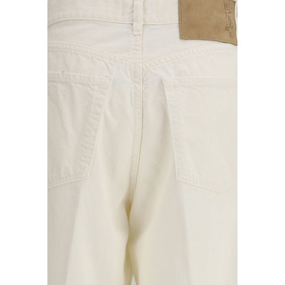 Jean coupe droite en coton blanc Haikure
