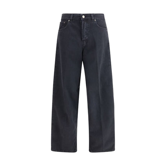 Haikure Jeans Neri in Cotone a Gamba Dritta
