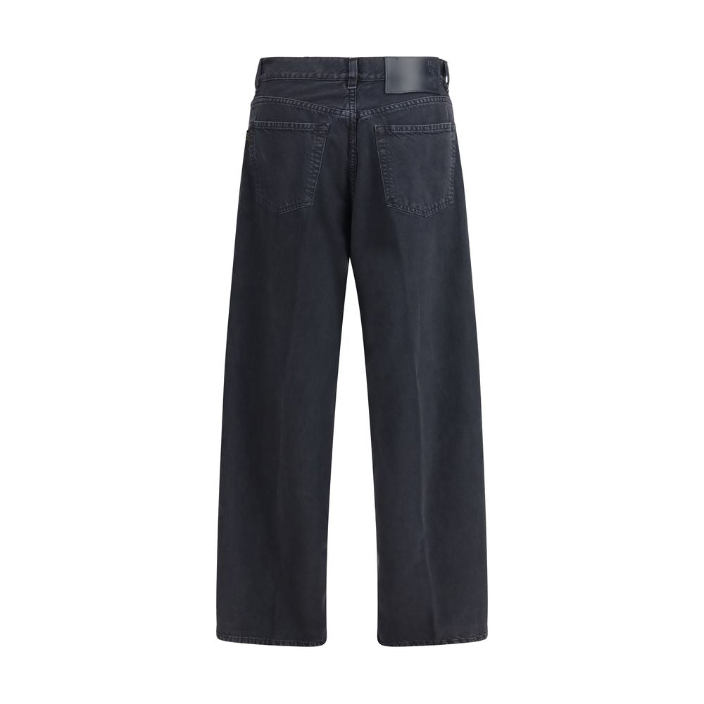 Haikure Jeans Neri in Cotone a Gamba Dritta