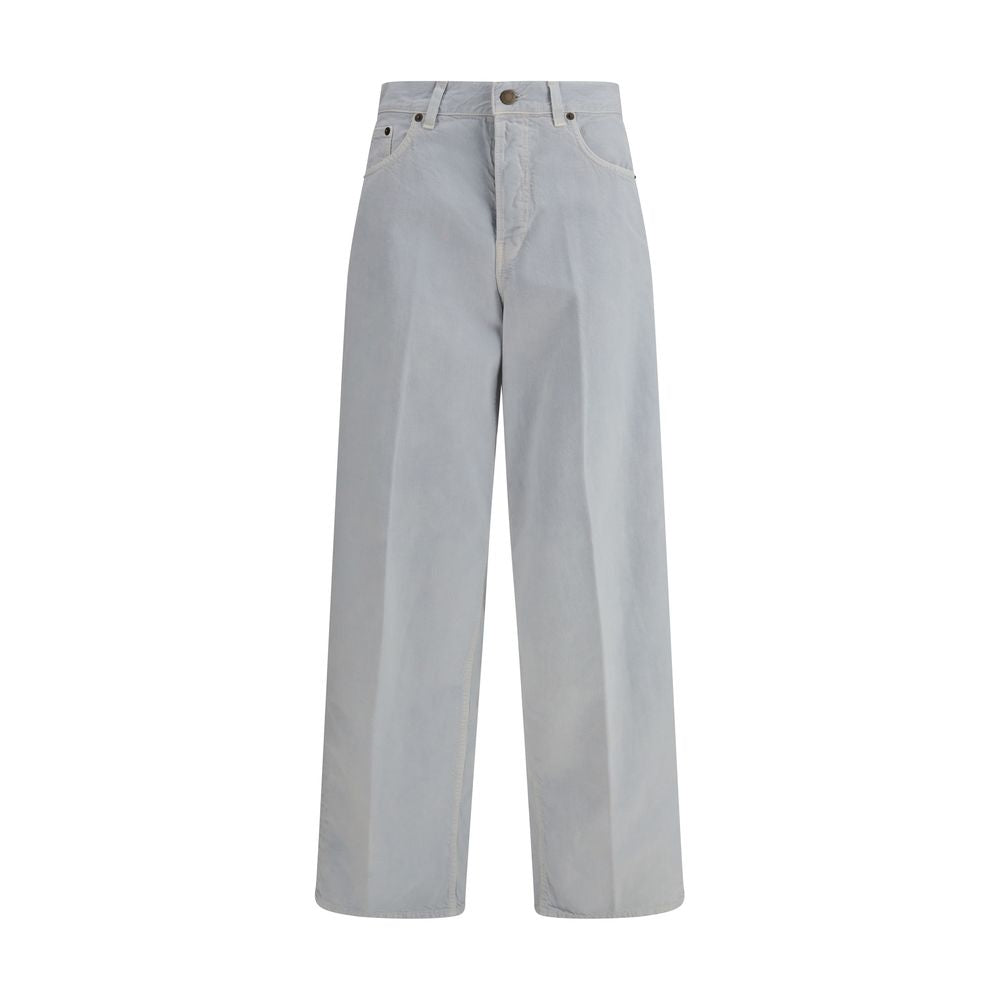 Jeans dritti in cotone blu Haikure