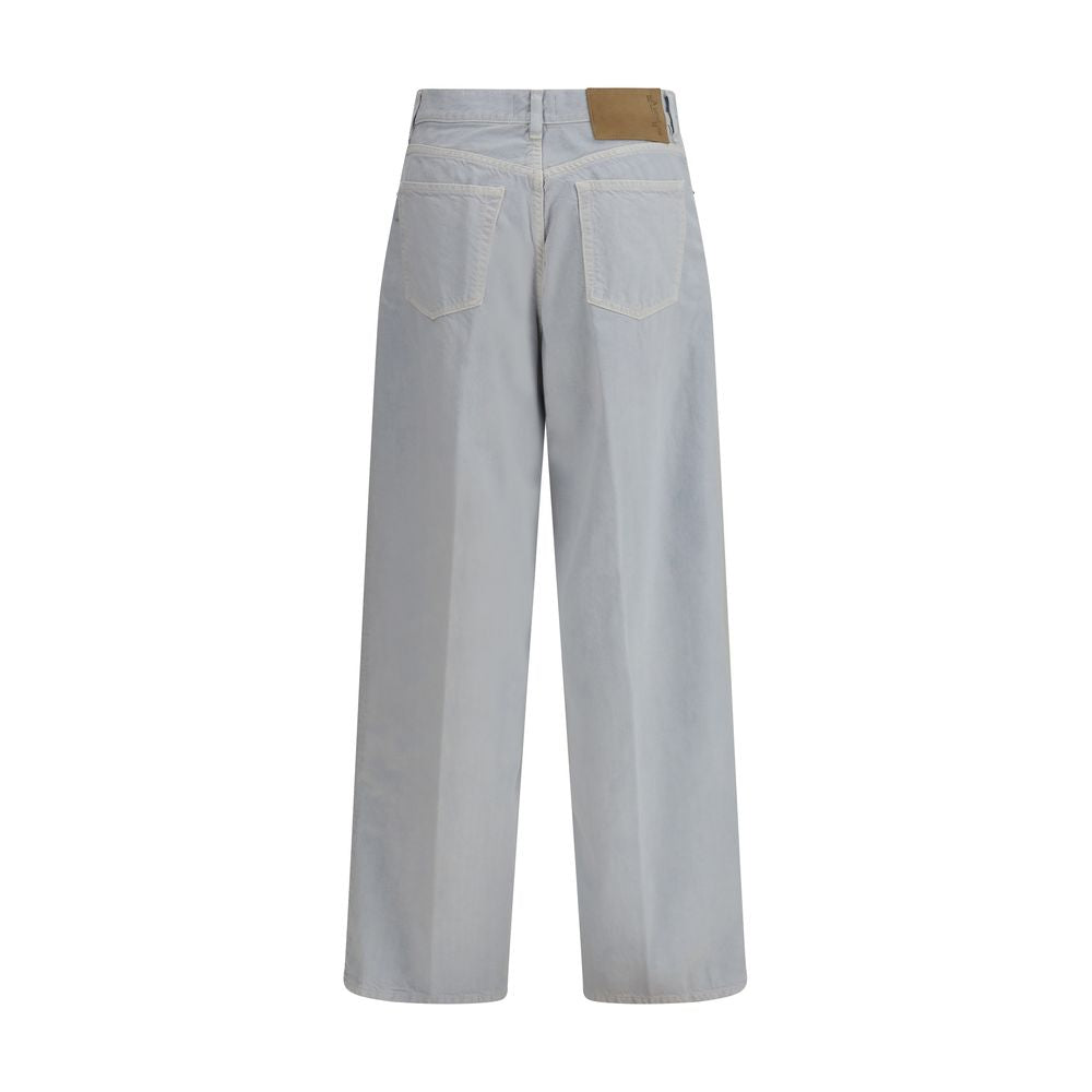 Jeans dritti in cotone blu Haikure
