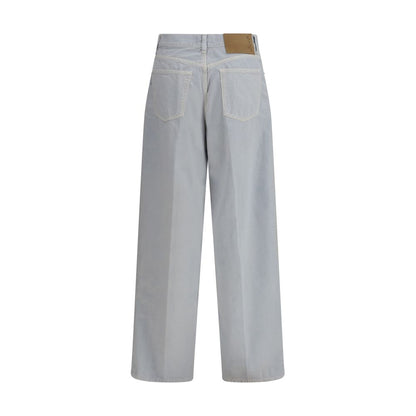Jeans dritti in cotone blu Haikure