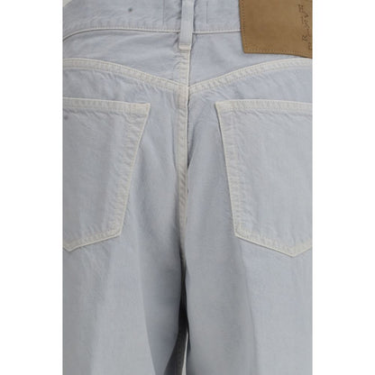 Jeans dritti in cotone blu Haikure