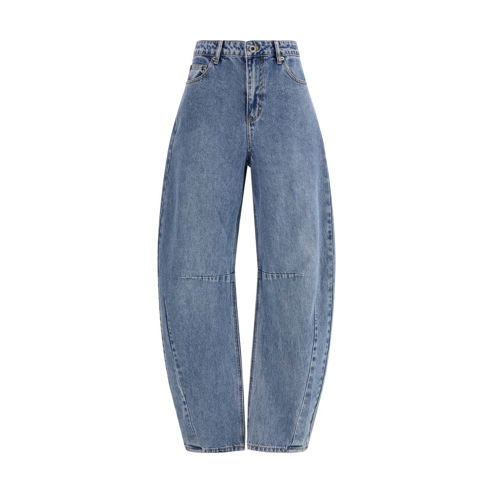 Jean Relaxed en Coton Bleu Self-Portrait